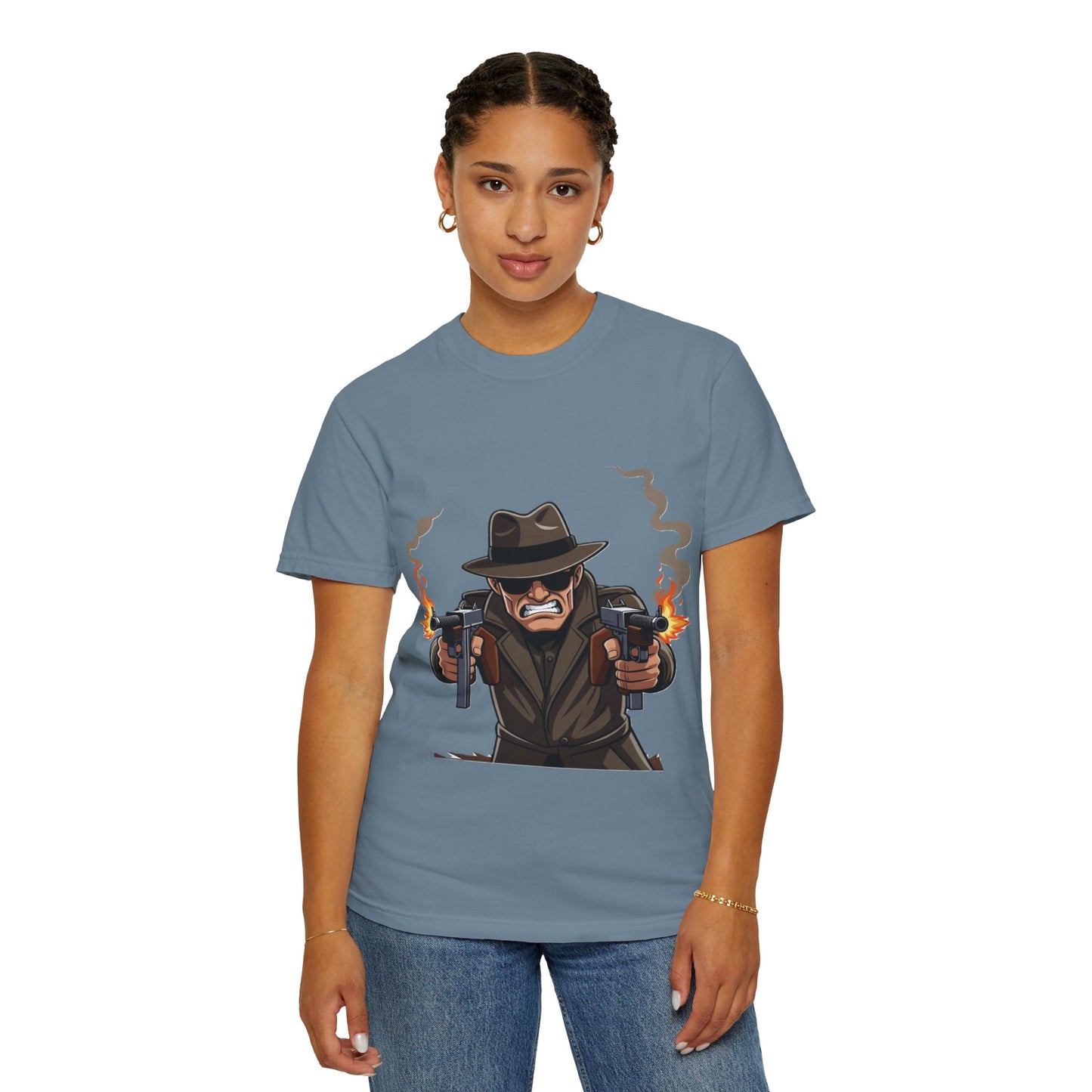 Vintage Gangster Shooter T-Shirt – Retro Mobster Graphic Tee