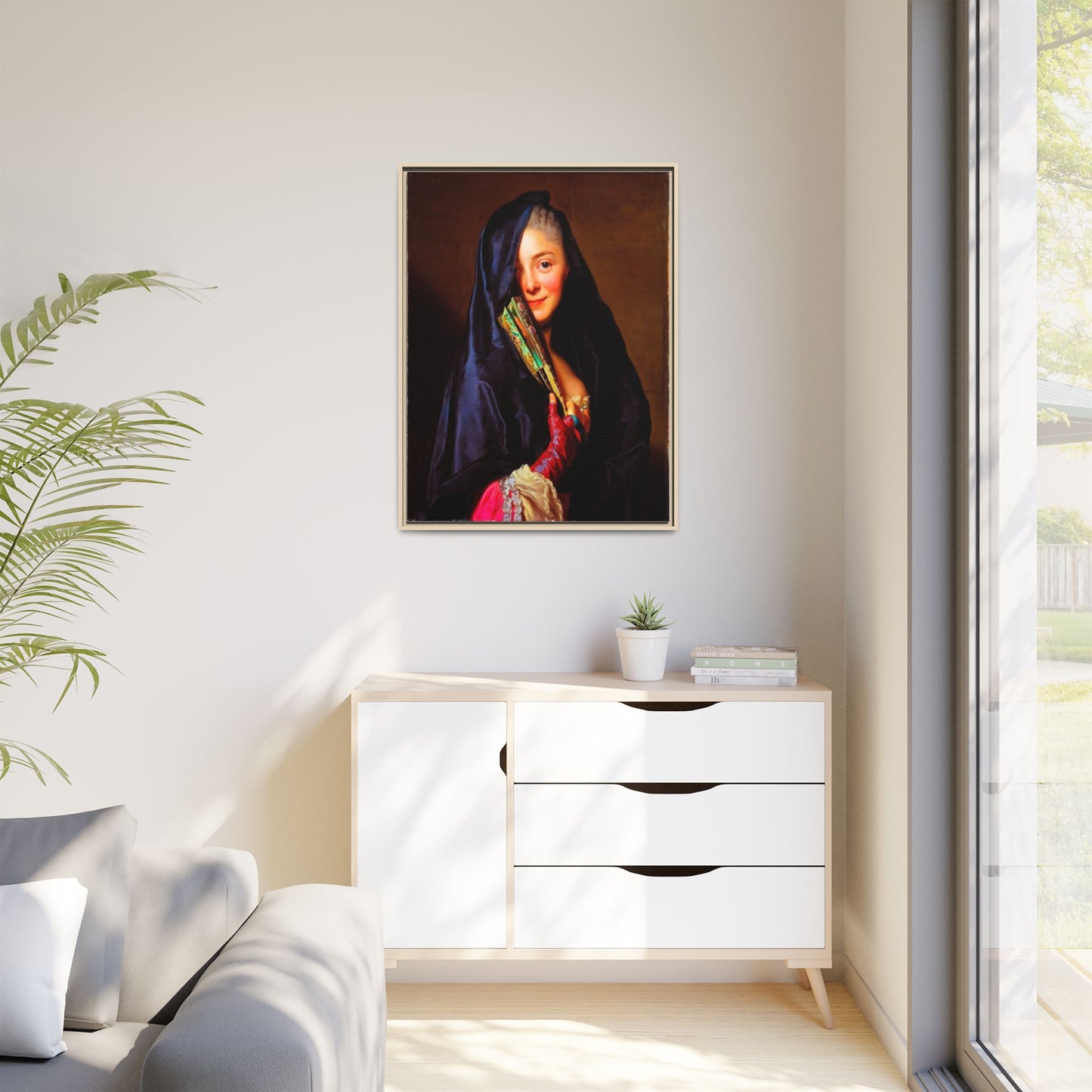 Framed Matte Canvas Wall Art — Classical Portrait Print
