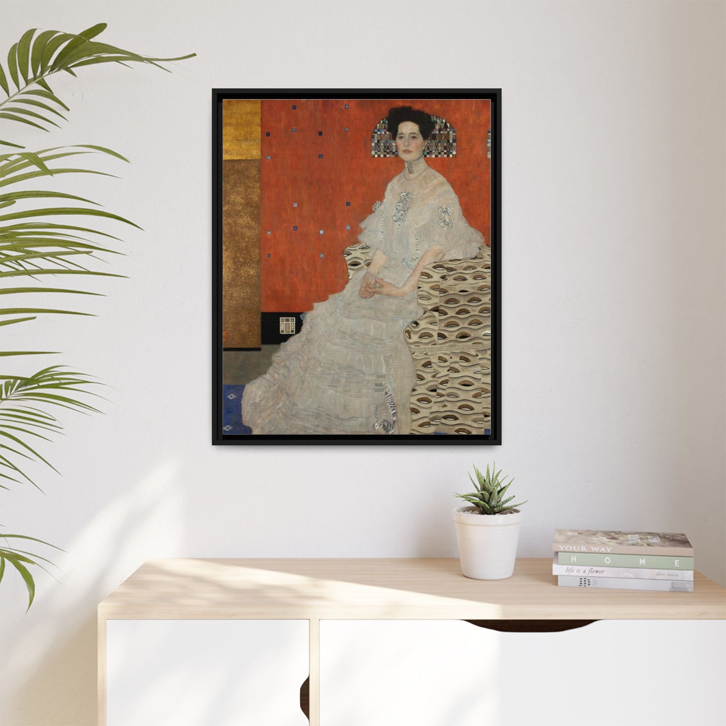 Fritza Riedler by Gustav Klimt Framed Matte Canvas Wall Art Print