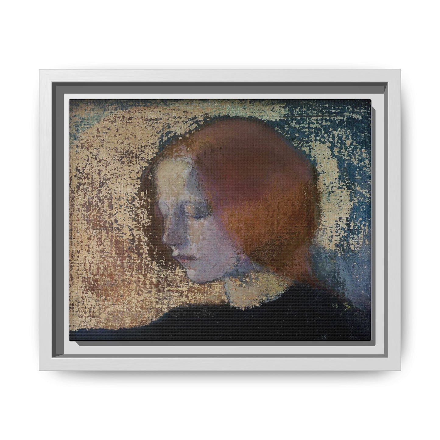 Fragment by Helena Schjerfbeck Framed Matte Canvas Art Print