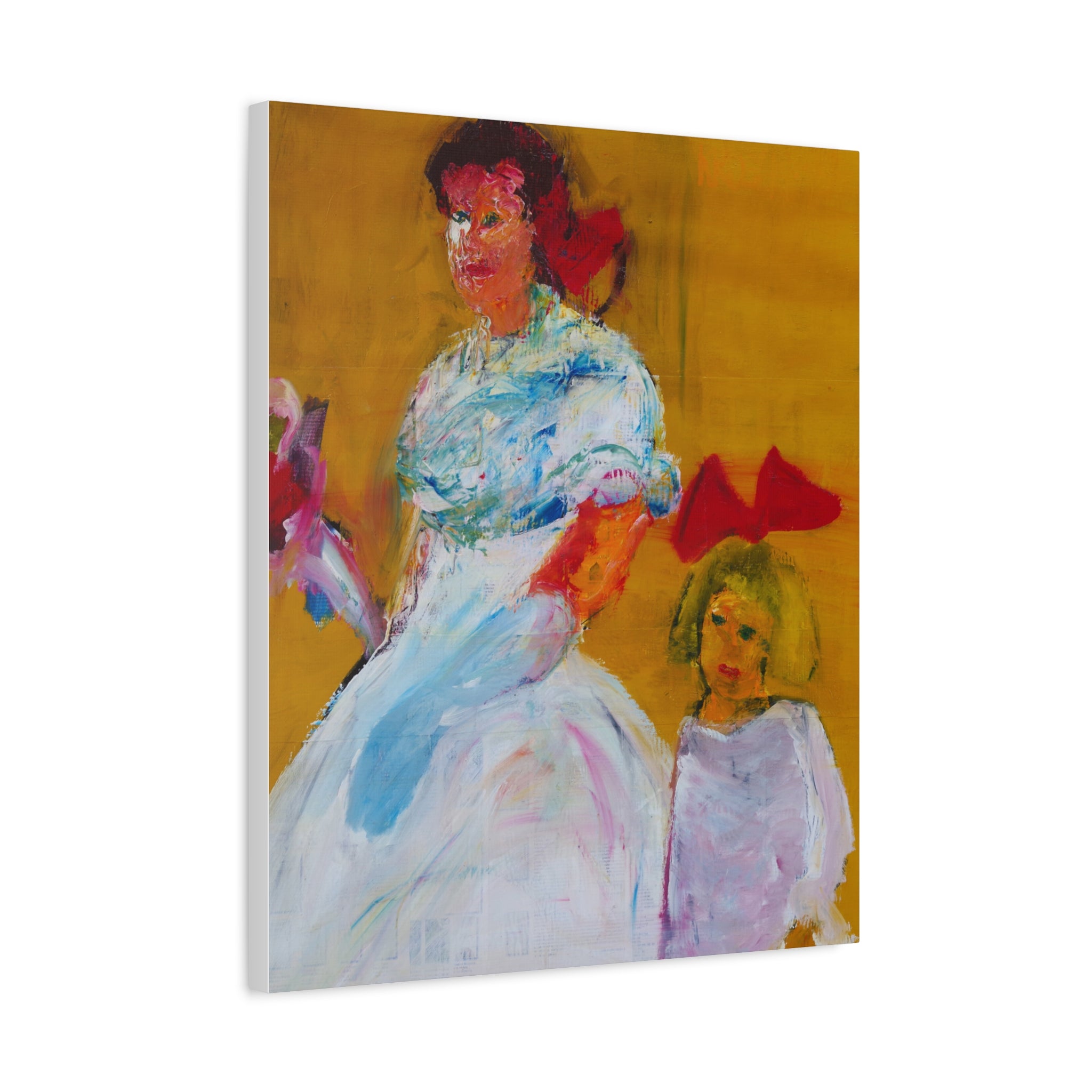 Bride and Bridesmaid by Unknown Artist Matte Canvas Wall Art Print