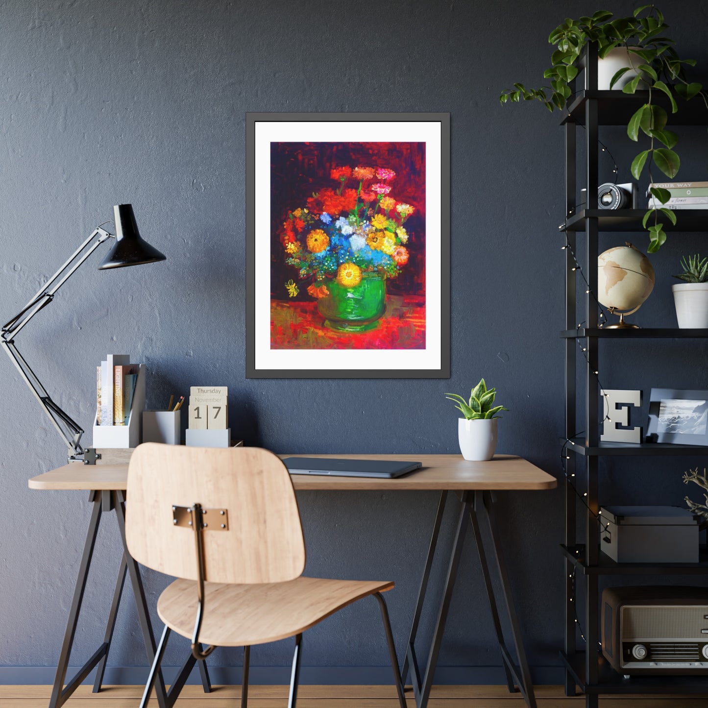 Framed Floral Poster — Colorful Bouquet Art Print