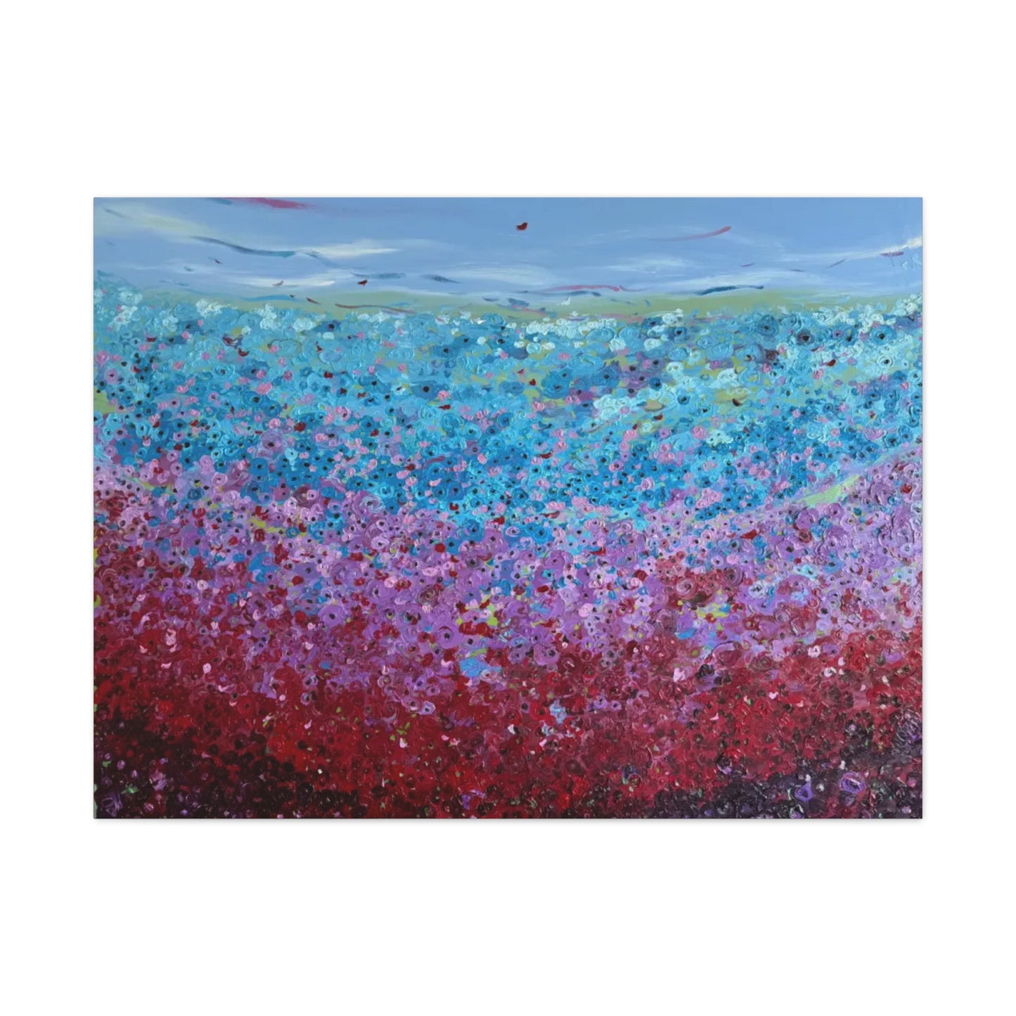 Bloom by Unknown Abstract Coastal Bloom Canvas Wall Art — Matte Stretched 1.25"