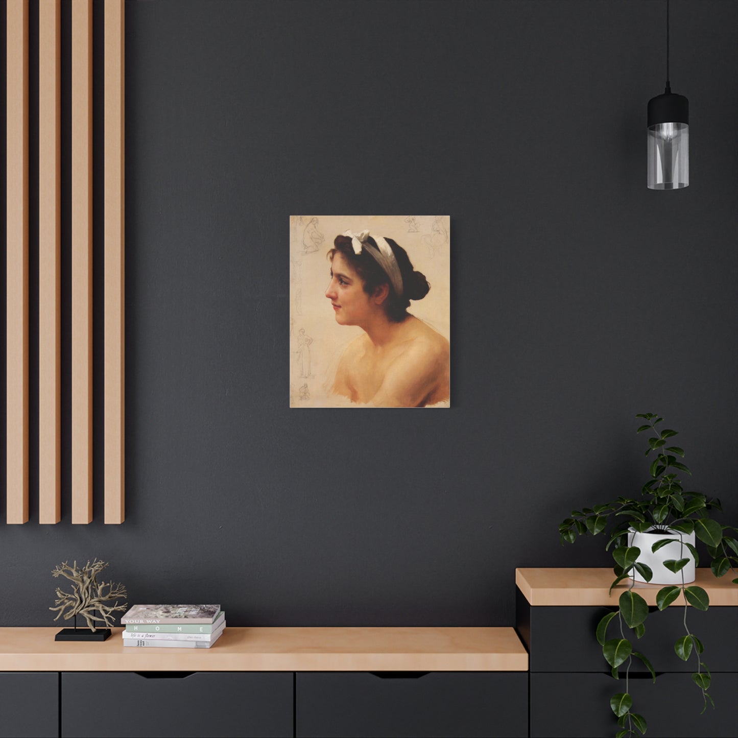 Study Of A Woman For Offering To Love by William Adolphe Bouguereau Canvas Print Matte Stretched