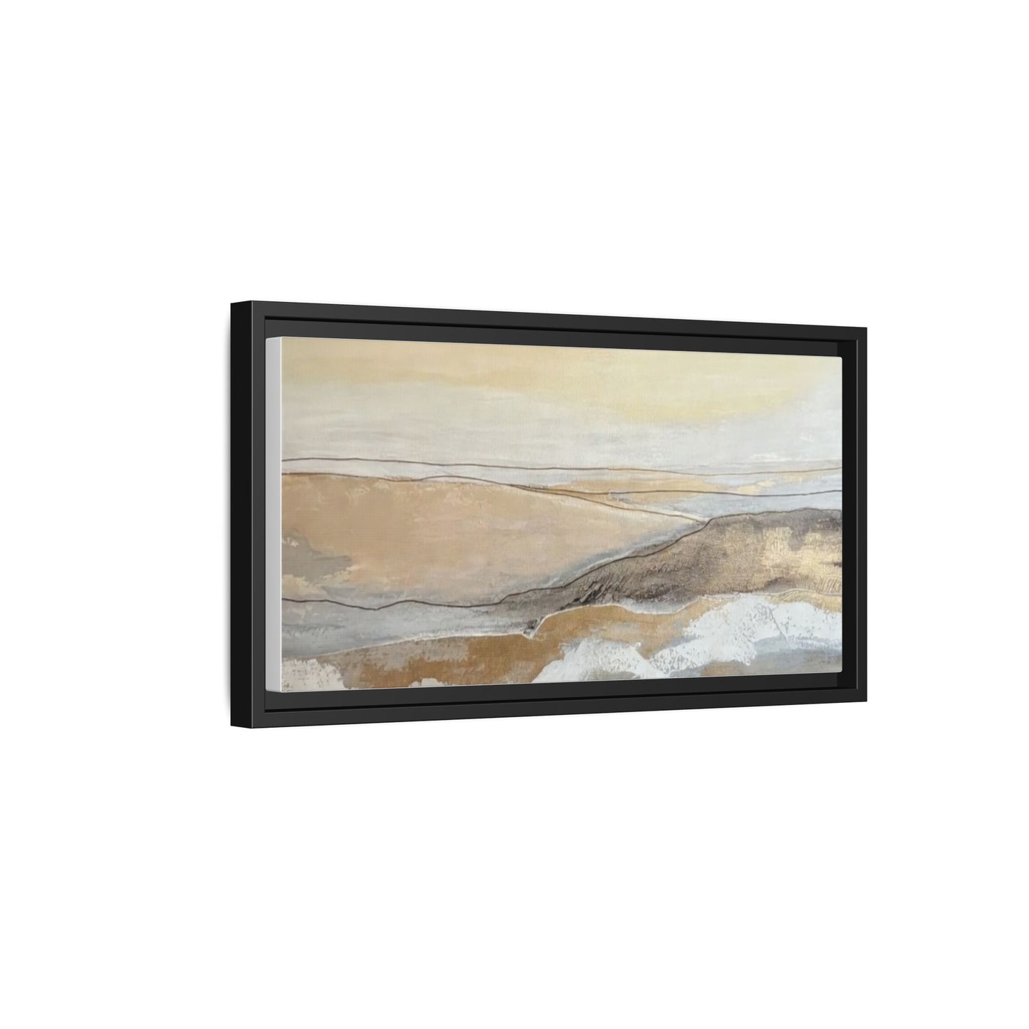 Framed Abstract Coastal Landscape Matte Canvas Wall Art