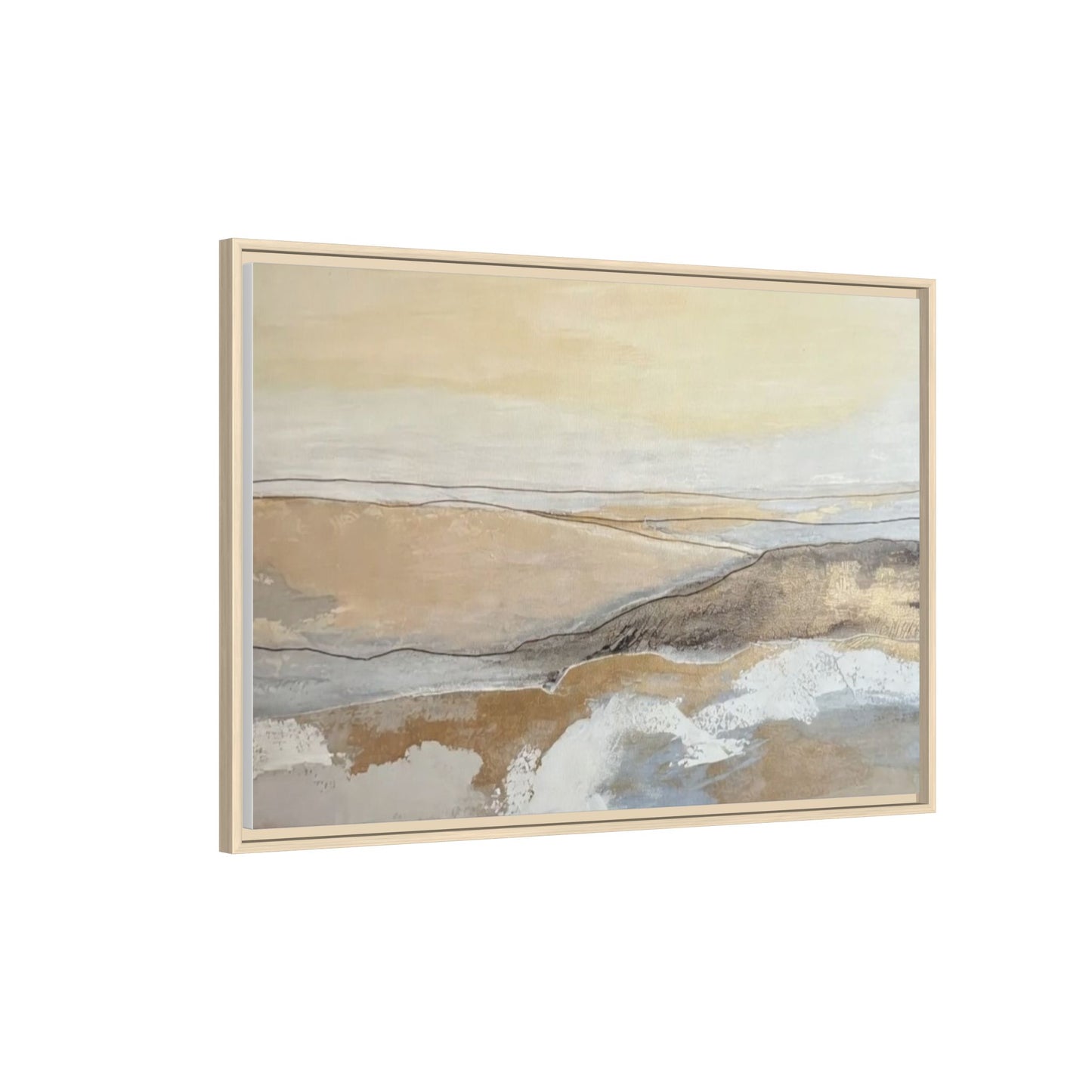 Framed Abstract Coastal Landscape Matte Canvas Wall Art