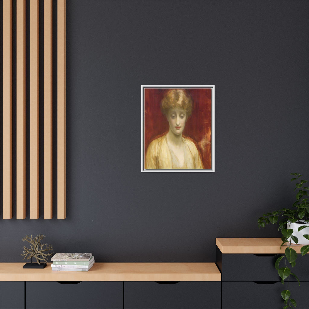 Mrs Williams by Lord Frederic Leighton Framed Matte Canvas Portrait Wall Art Print