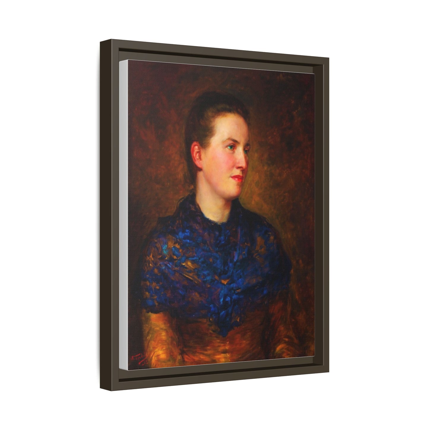 Framed Matte Canvas Portrait Print — Classic Victorian Woman Wall Art