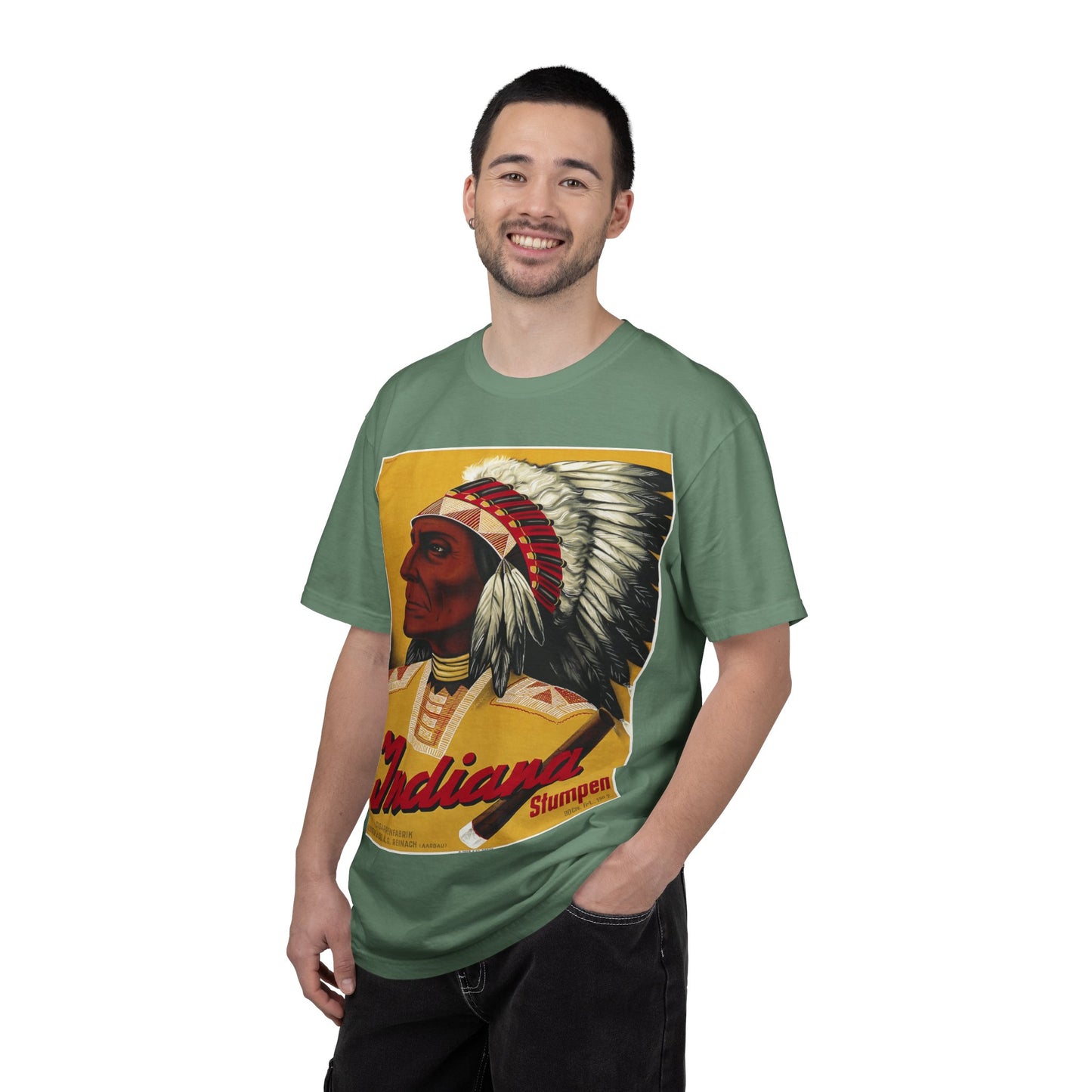 T-Shirt — Retro 'Indiana' Native Chief Vintage Poster Design