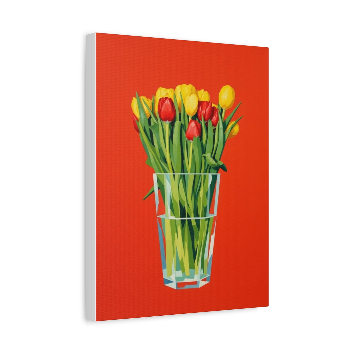 Tulip Bouquet Canvas Print — Vibrant Red Floral Wall Art