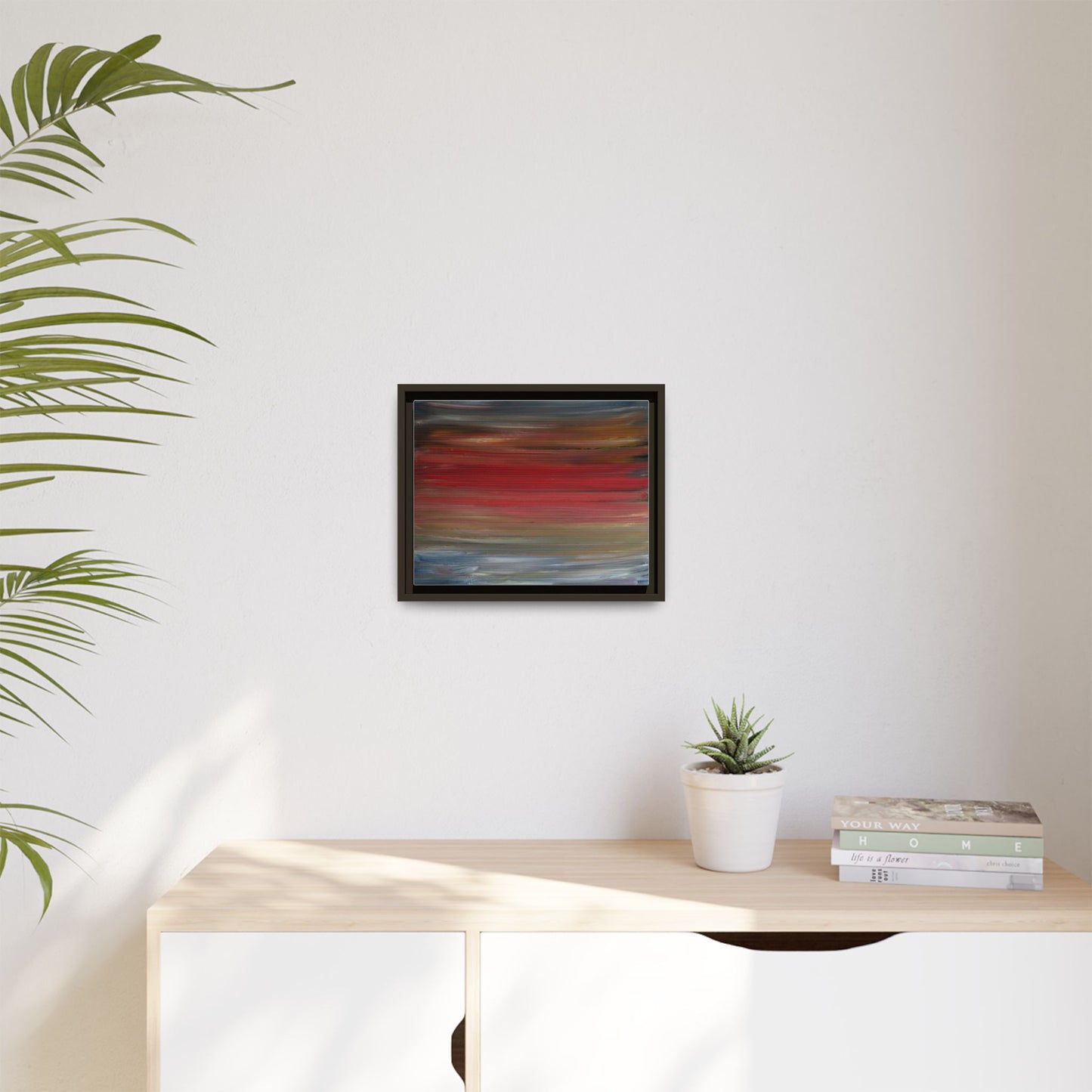 Misty morning by Norman Barrett Framed Matte Canvas Wall Art