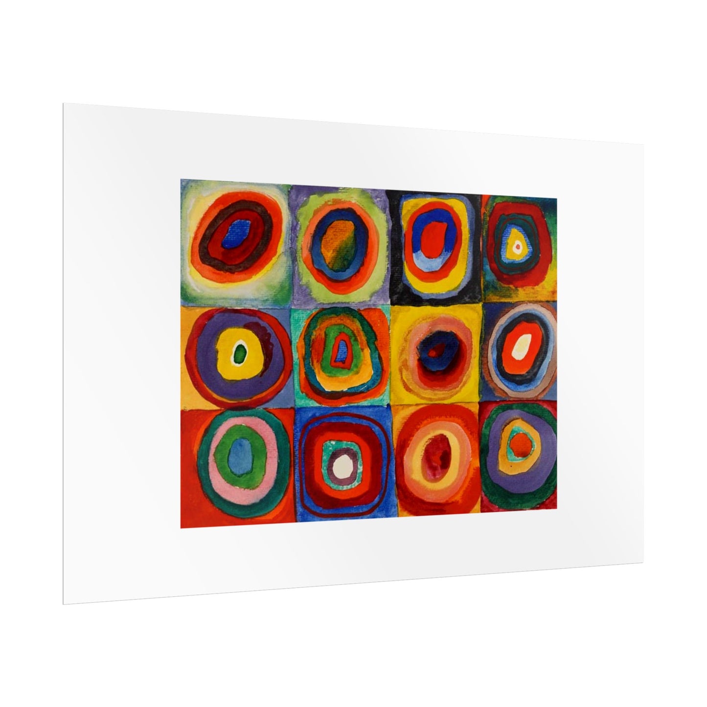 Colour Study, Squares with Concentric Circles by Vassily Kandinsky Wall Art Print