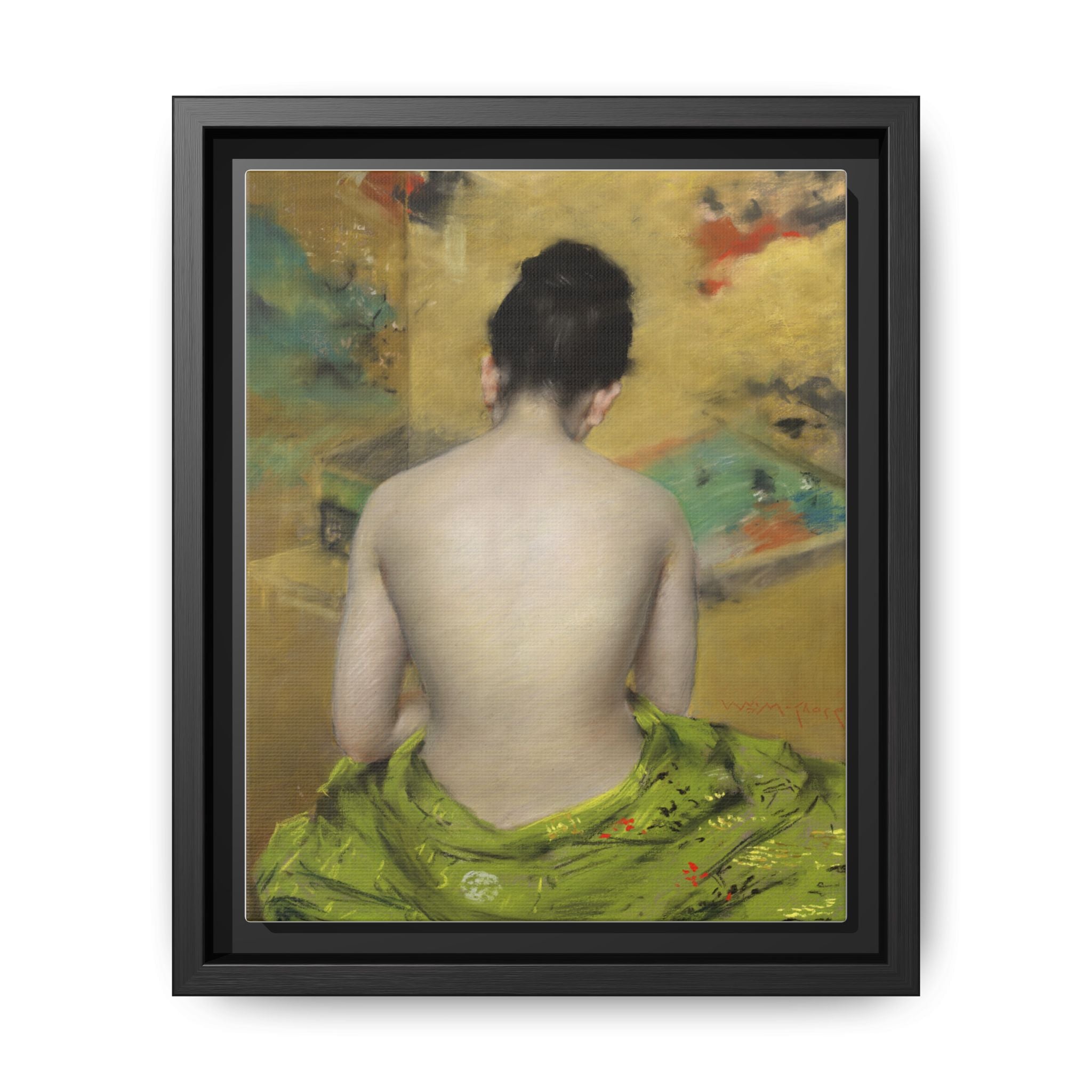 Study of Flesh Color and Gold by William Merritt Chase Framed Matte Canvas Art