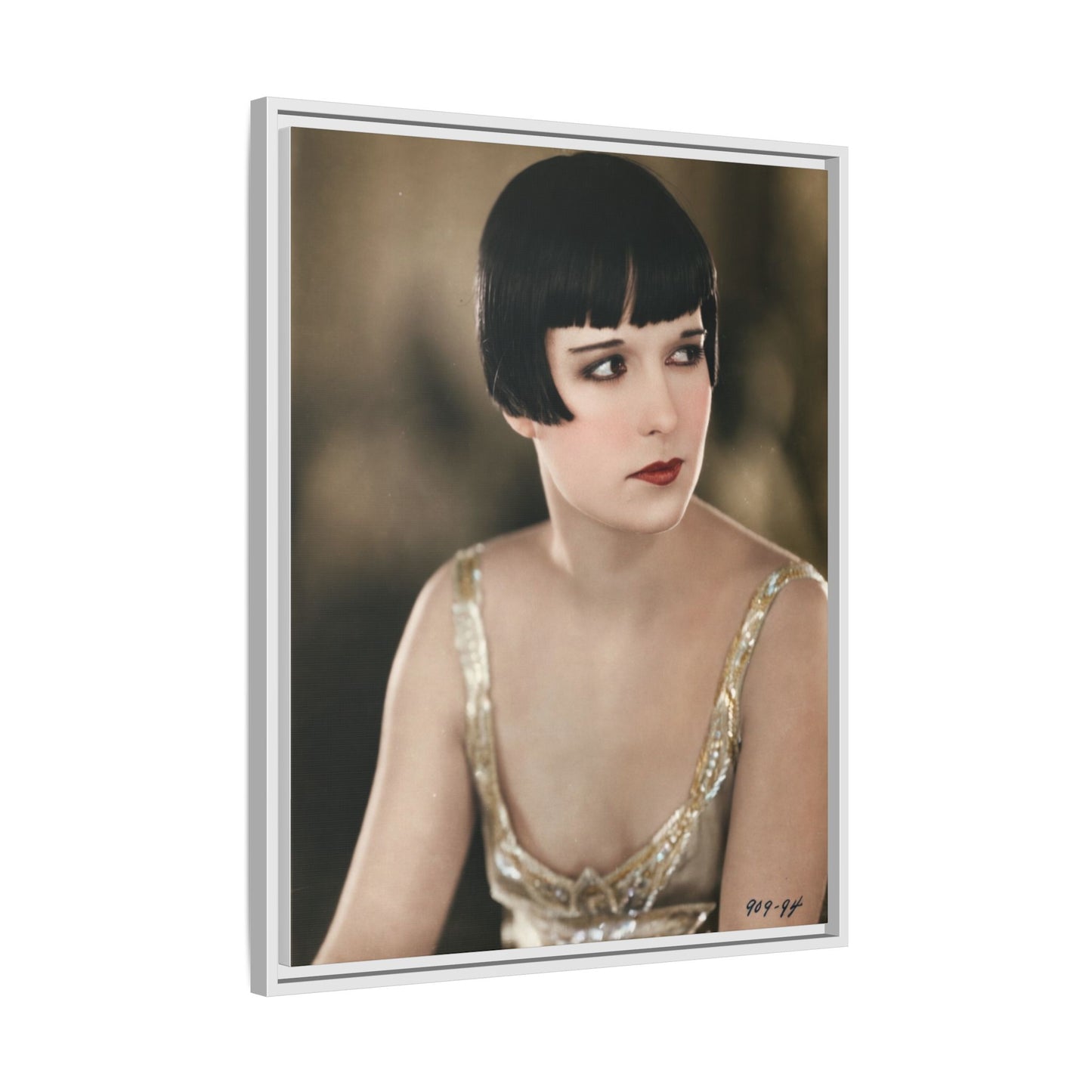 Vintage Louise Brooks Portrait Matte Canvas Framed Wall Art