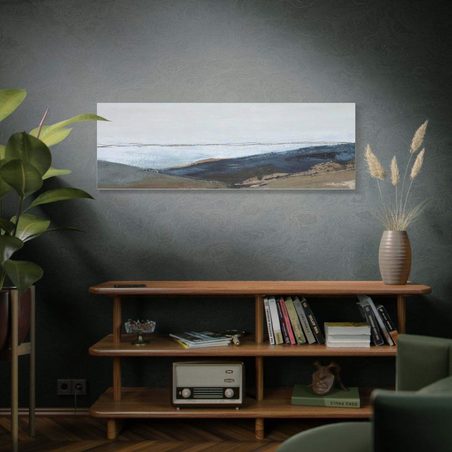 Abstract Coastal Landscape Canvas — Stretched Matte Wall Art