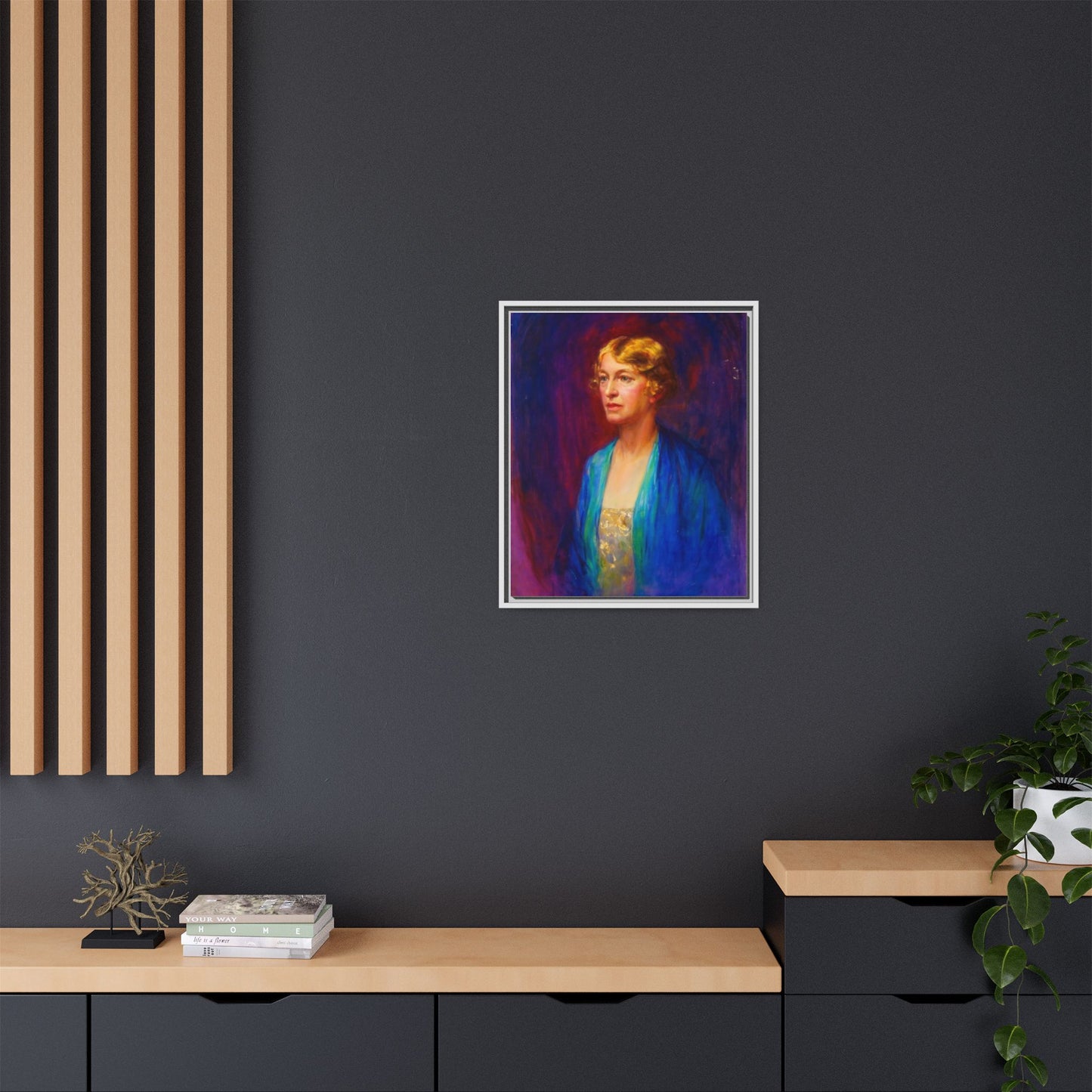 Matte Canvas Portrait , Framed (Multi-color)