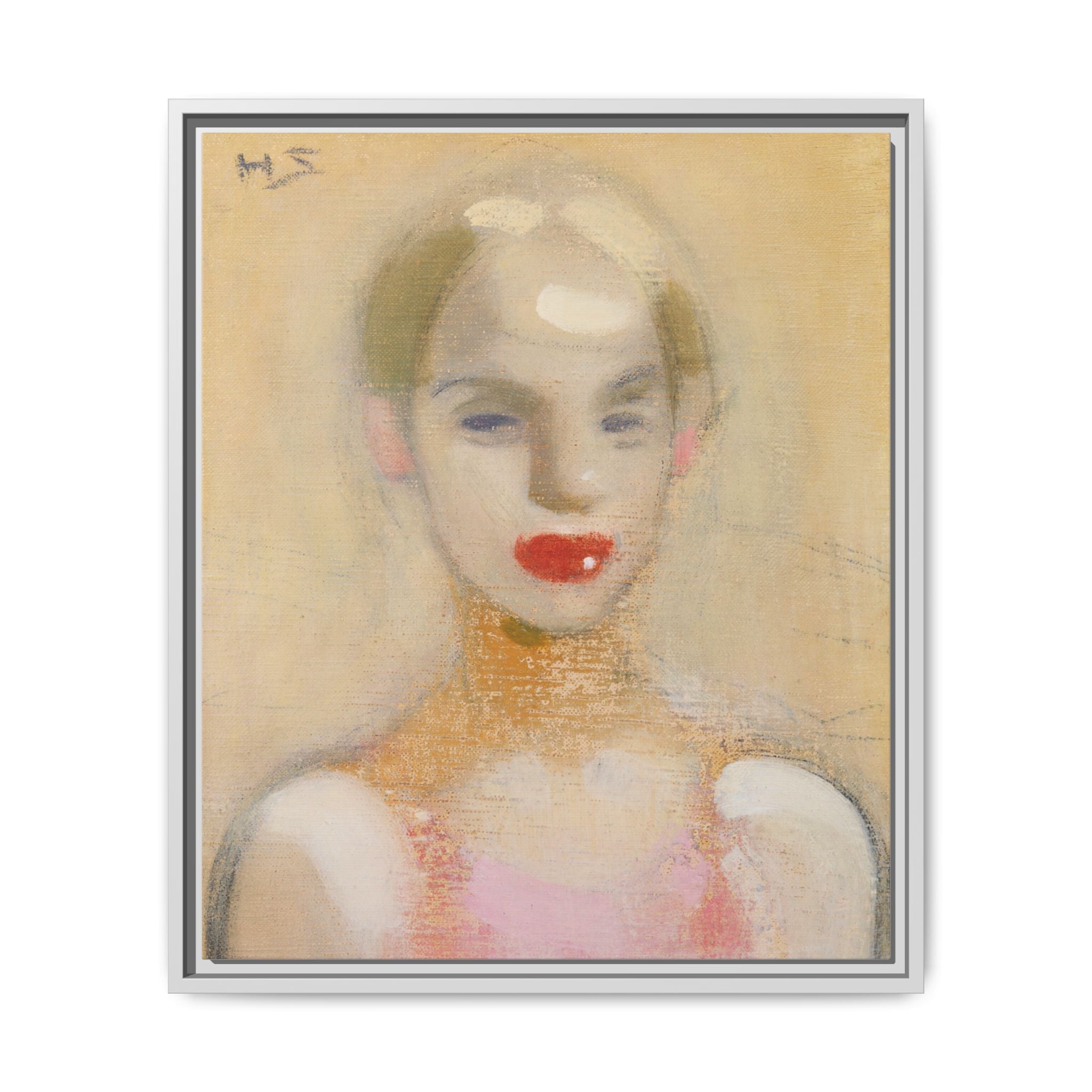 Circus Girl by Helene Schjerfbeck Framed Matte Canvas Portrait Art Print