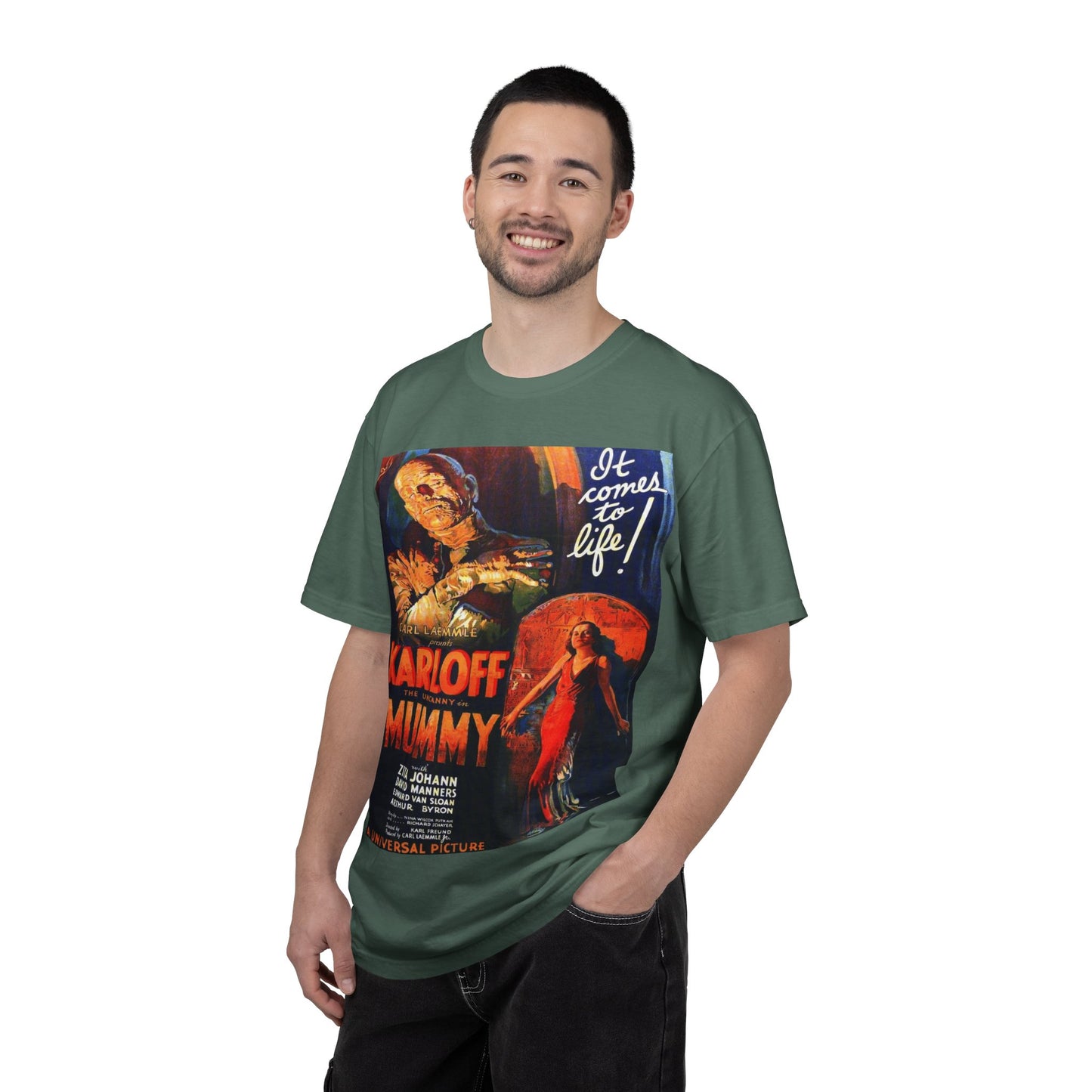 Mummy Movie Poster T‑Shirt — Vintage Karloff Horror Graphic Tee