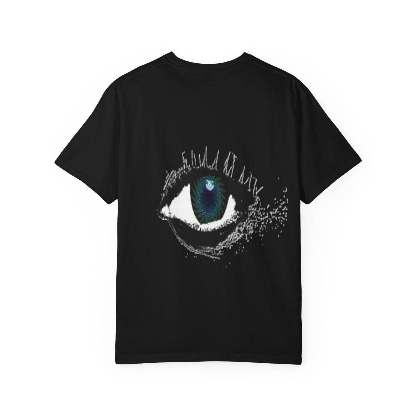 Eye Graphic T-Shirt — Blue Iris Grunge Art Tee