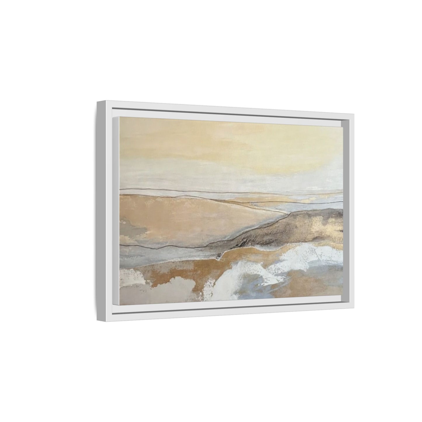 Framed Abstract Coastal Landscape Matte Canvas Wall Art