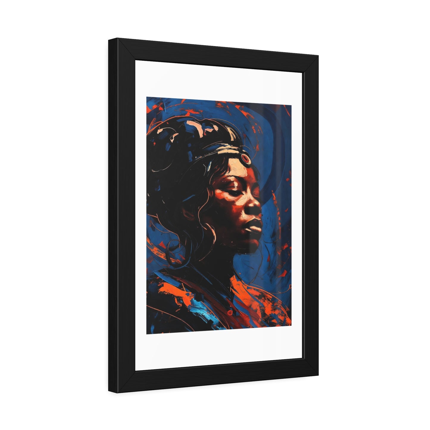 Framed Art Poster — Bold Abstract Portrait Wall Art
