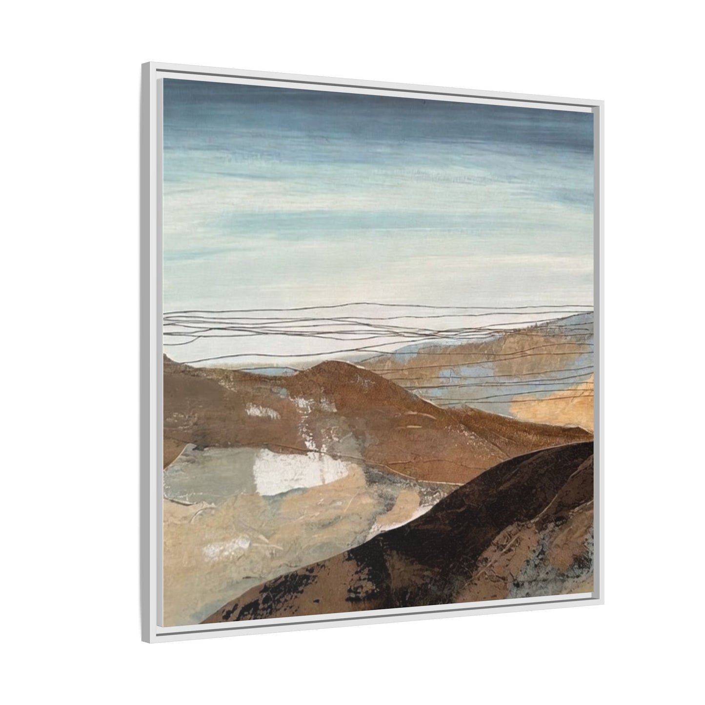Framed Matte Canvas Art — Serene Abstract Landscape