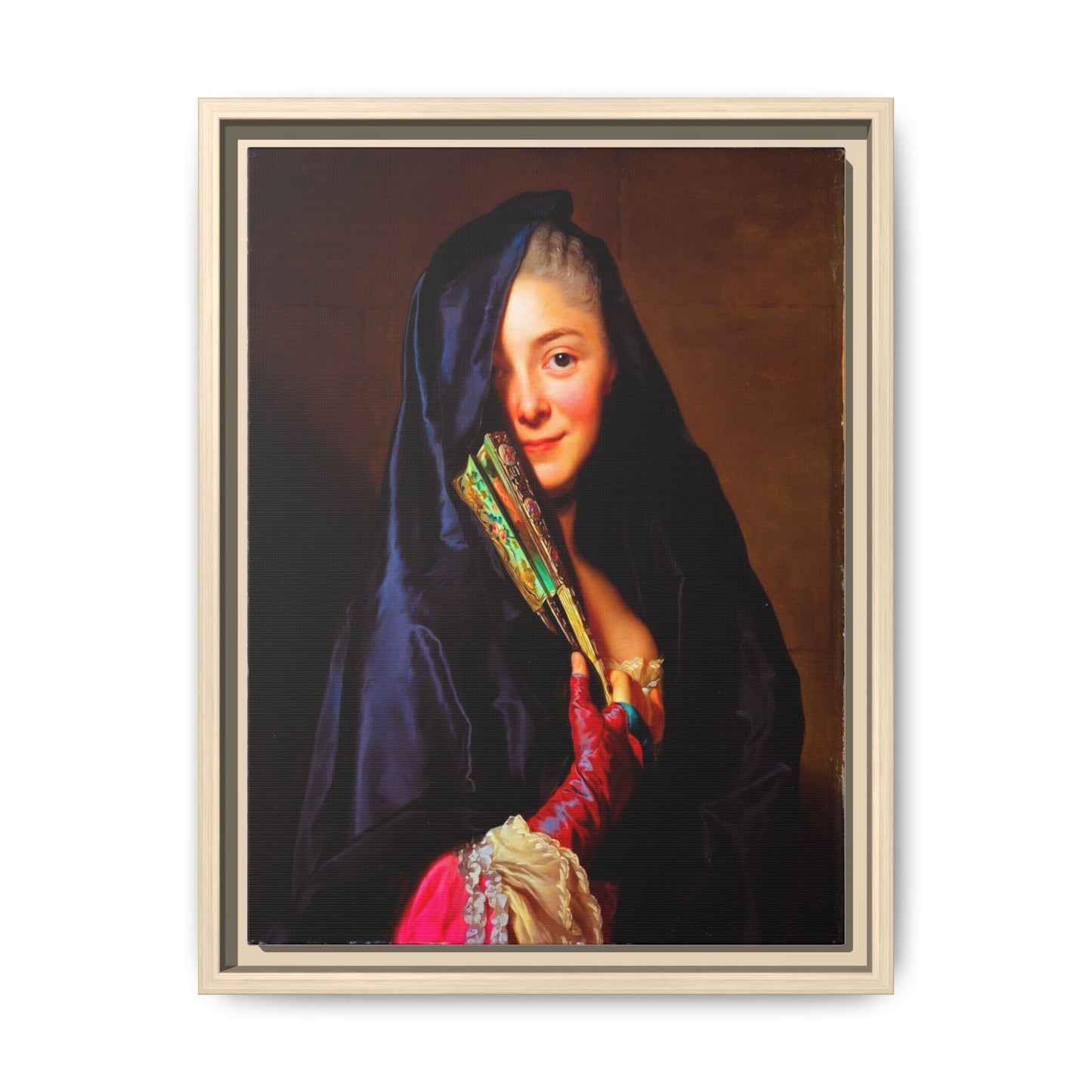 Framed Matte Canvas Wall Art — Classical Portrait Print