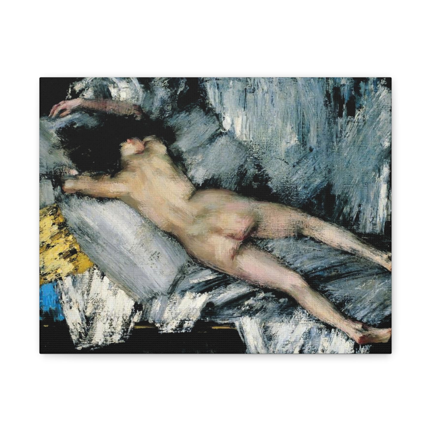 Nude in the Studio by János Vaszary Matte Stretched Canvas: Wall Art Poster