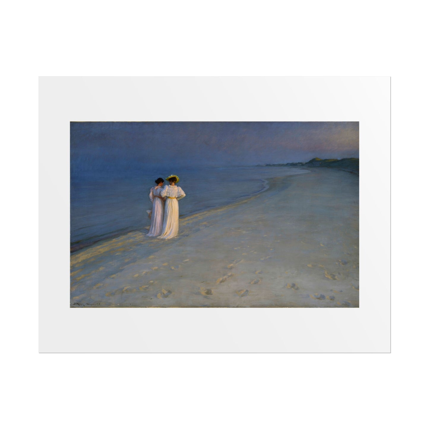 Summer evening on Skagen's Beach by P.S. Krøyer Wall Art Print