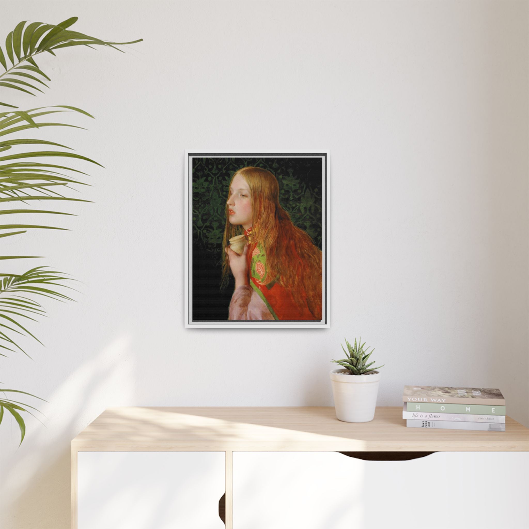 Mariya Magdalena by Frederick Sandys Framed Matte Canvas Wall Art Print
