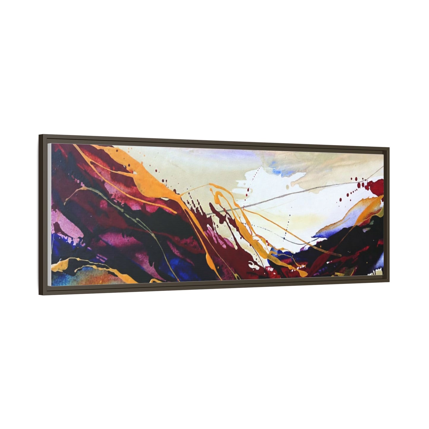 Abstract Flow Matte Canvas Framed Wall Art
