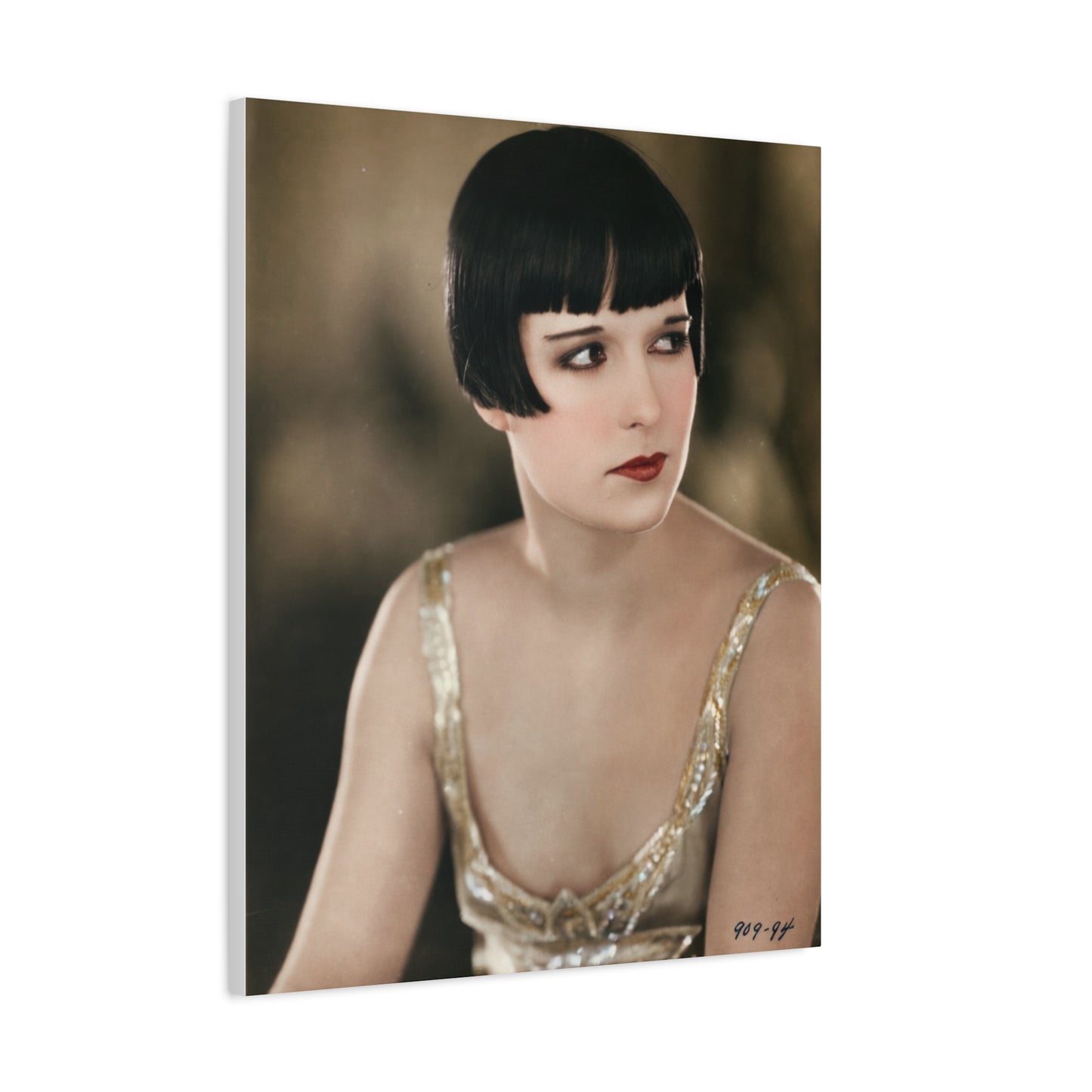 Vintage 1920s Louise Brooks Portrait Matte Canvas Print — Stretched Wall Art