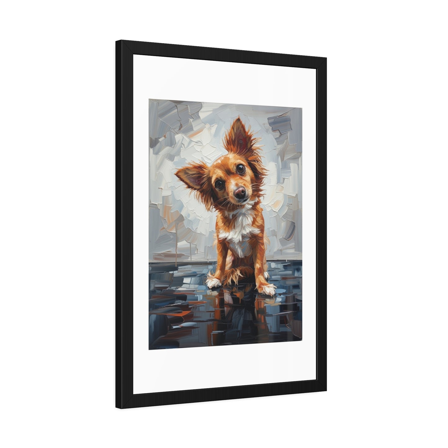 Dog Portrait Framed Poster — Cute Puppy Wall Art