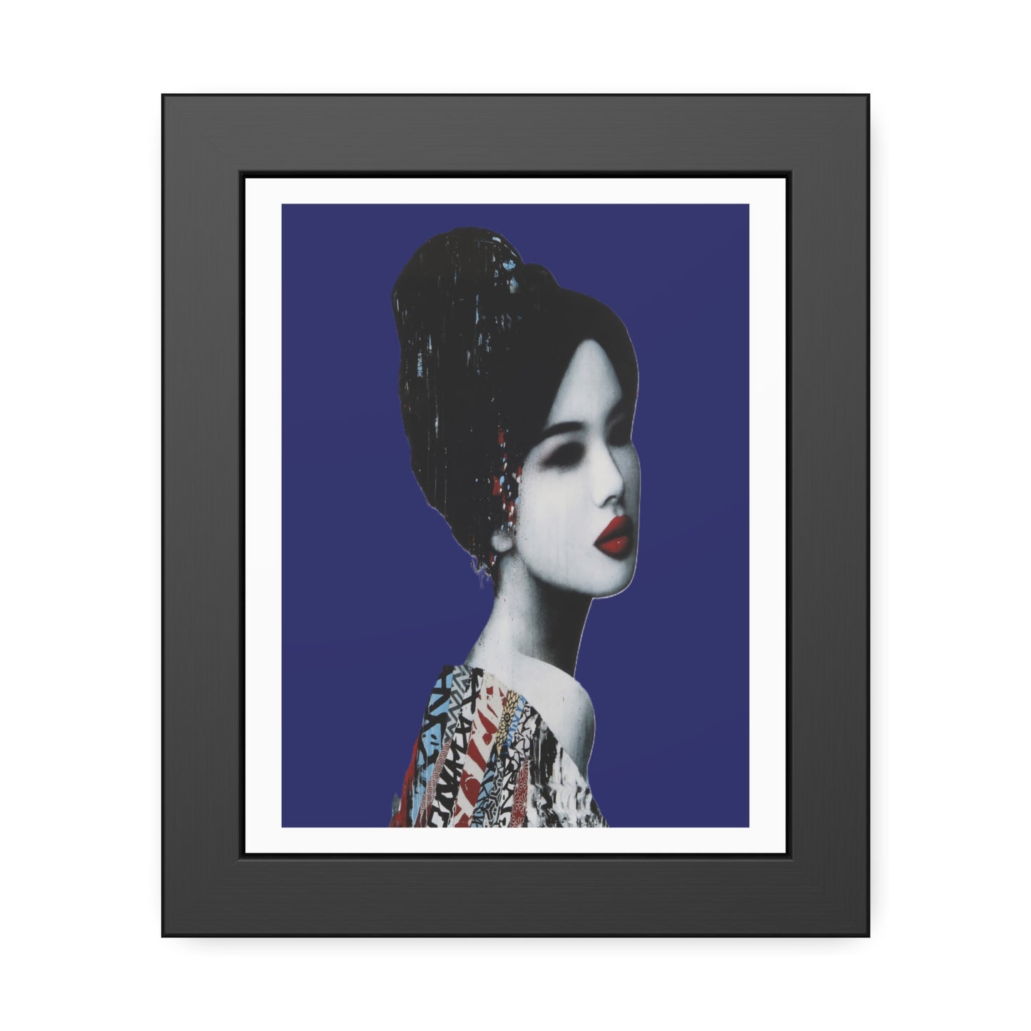 Geisha Portrait - Framed Paper Posters