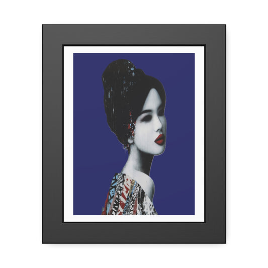 Geisha Portrait - Framed Paper Posters