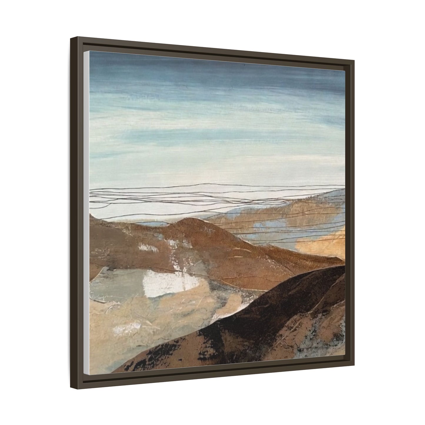 Framed Matte Canvas Art — Serene Abstract Landscape