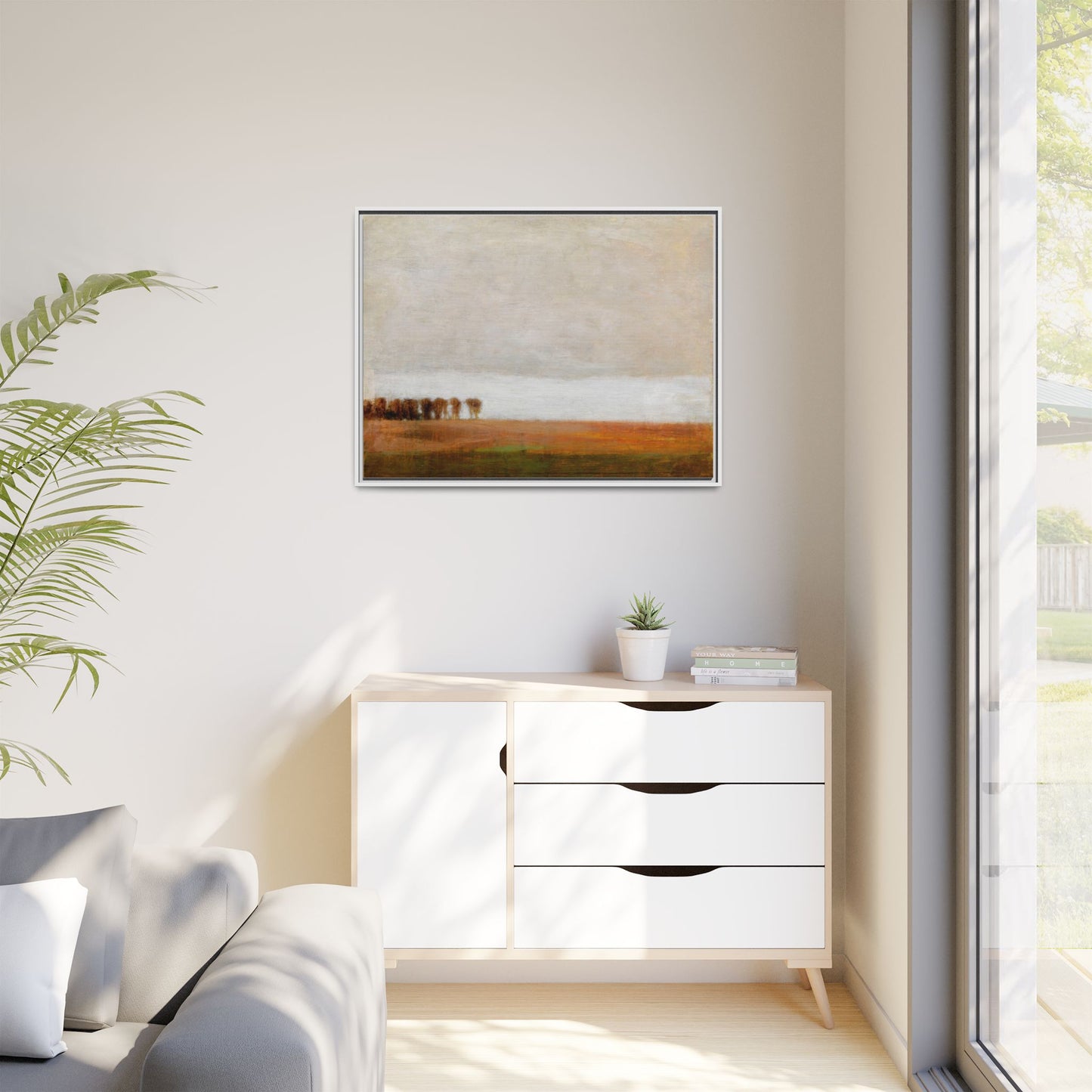 View of Jaegersborg Allé, North of Copenhagen by Vilhelm Hammershøi Framed Matte Canvas Wall Art Print