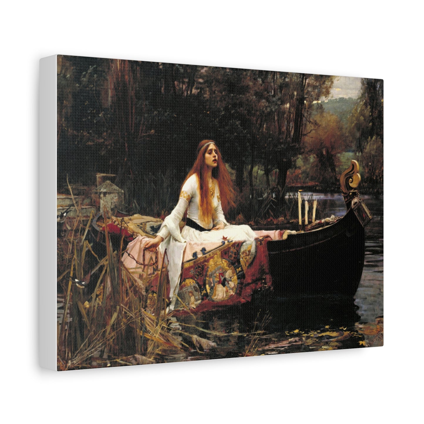 The Lady of Shalott by John William Waterhouse Matte Canvas Wall Art Print