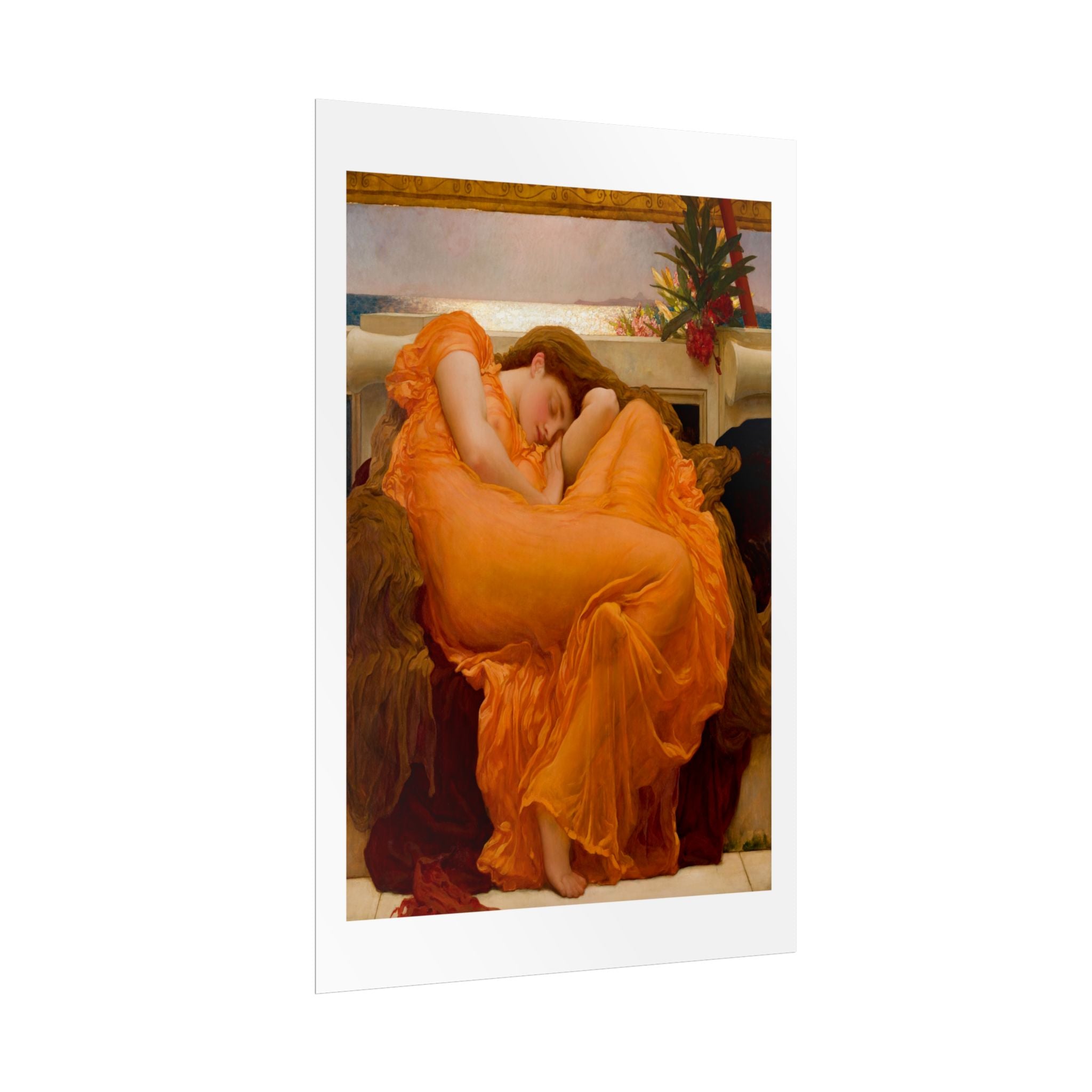 Flaming June by Lord Frederic Leighton Wall Art Print