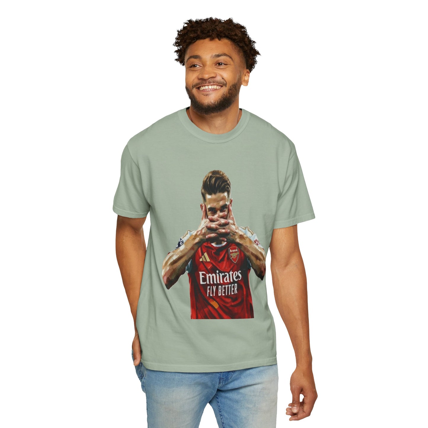 Soccer Celebration T-Shirt — Emirates 'Fly Better' Jersey Design