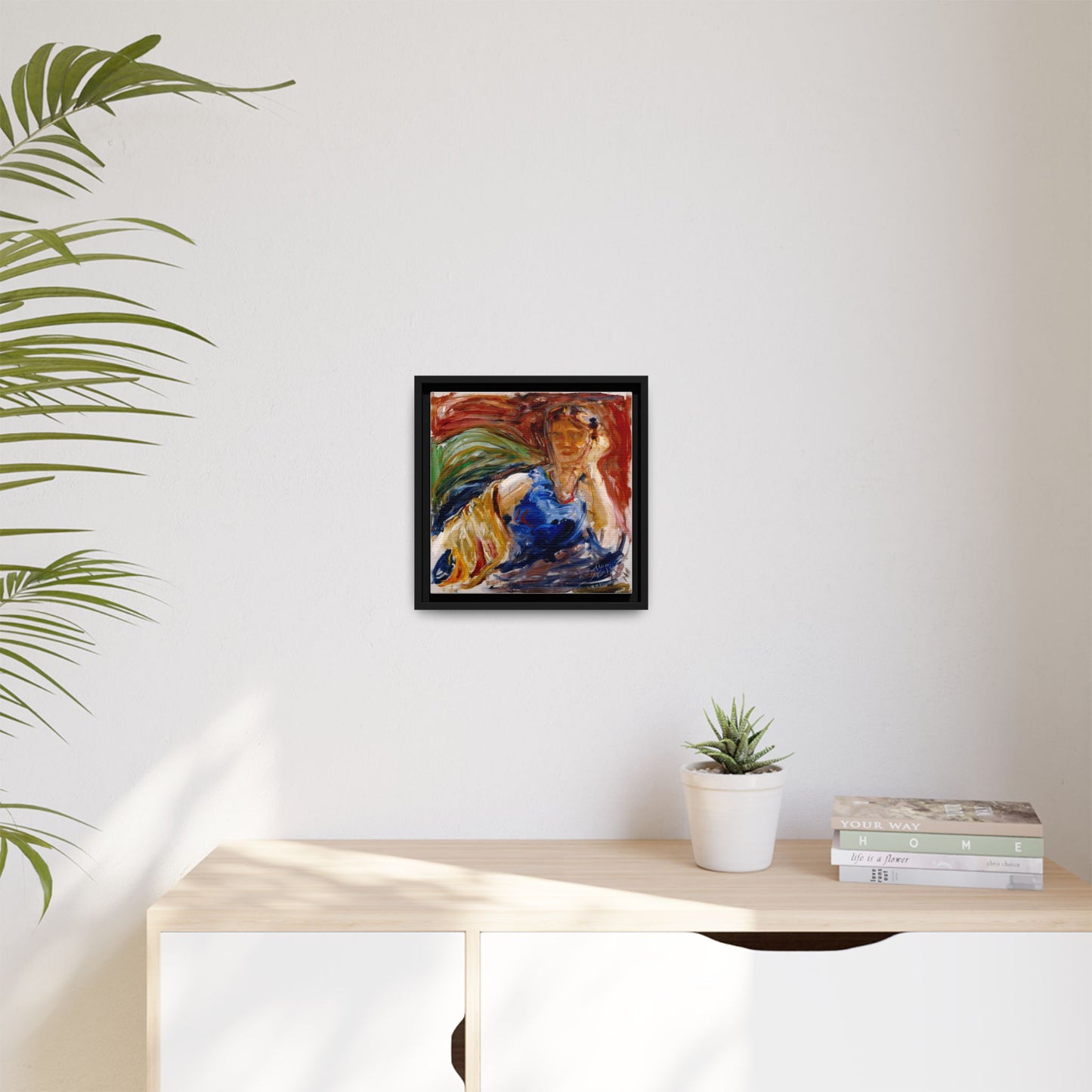 Portrait of hyllis Sjostrom by Akseli Gallen-Kallela Canvas Matte Framed Wall Art Print