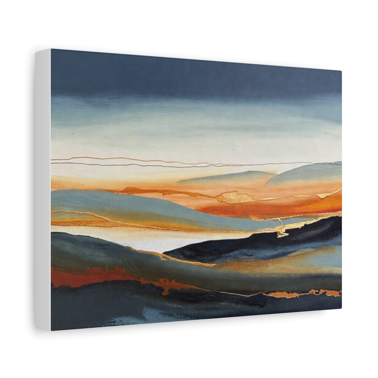 Abstract Coastal Sunset Canvas Print — Matte Stretched Wall Art