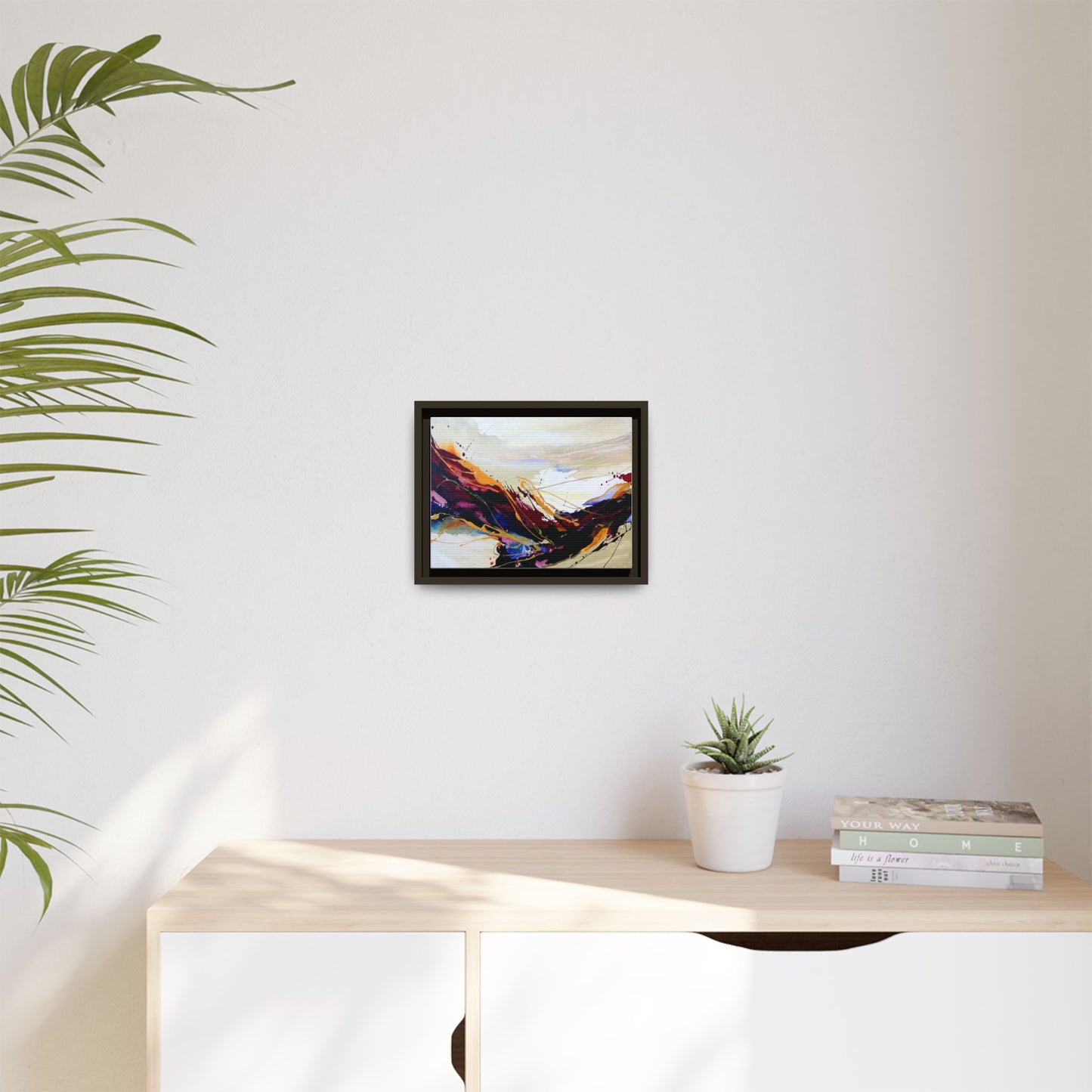 Abstract Flow Matte Canvas Framed Wall Art