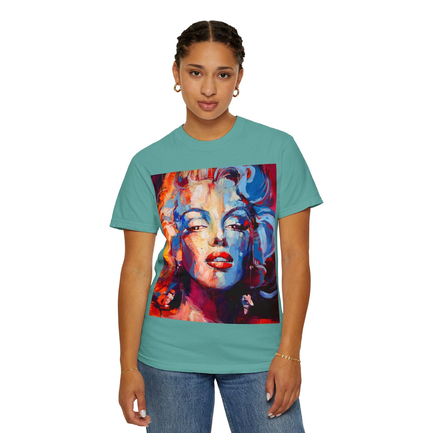 Artistic Pop Portrait T-Shirt — Colorful Marilyn-Inspired Graphic Tee