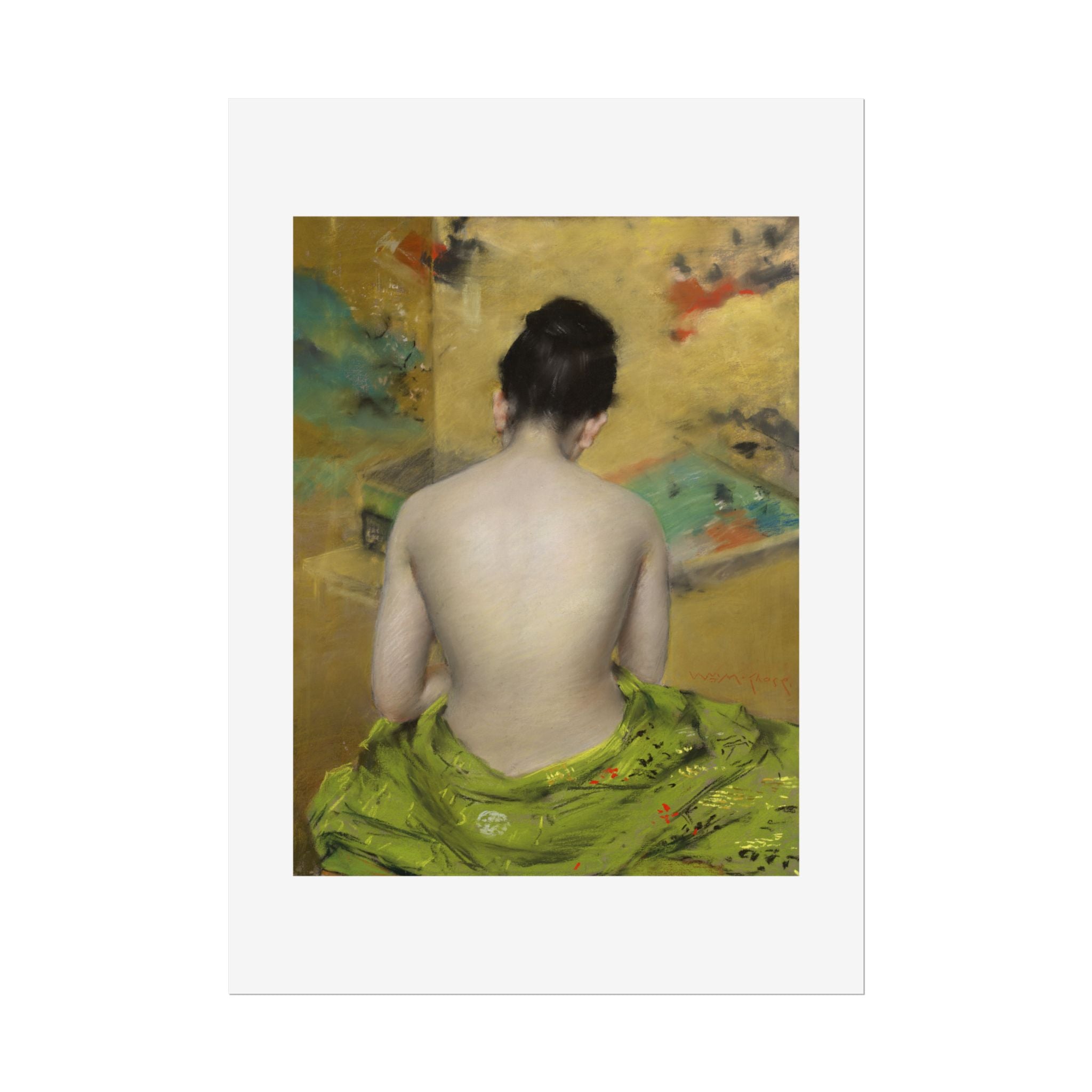 Study of Flesh Color and Gold by William Merritt Chase Wall Art Print