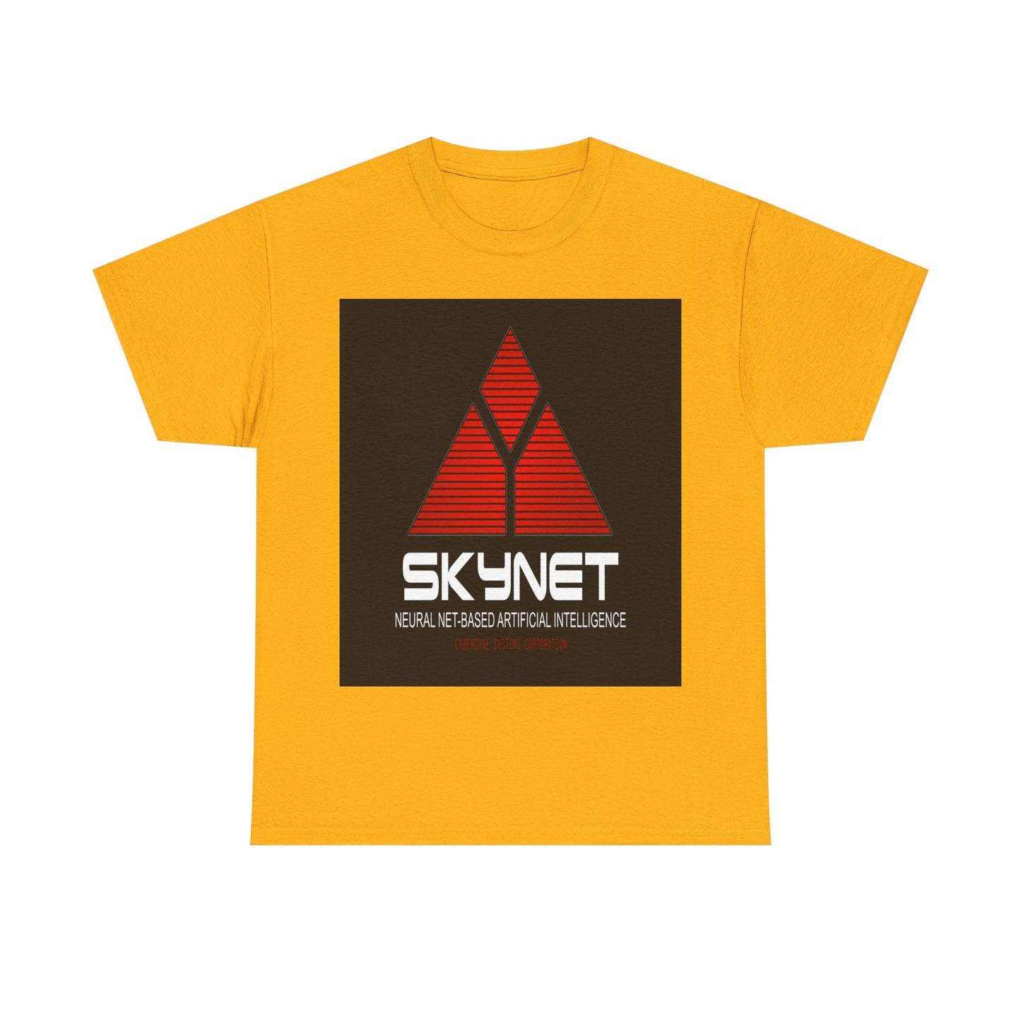 Skynet Logo Tee — Retro Red AI Graphic T-Shirt