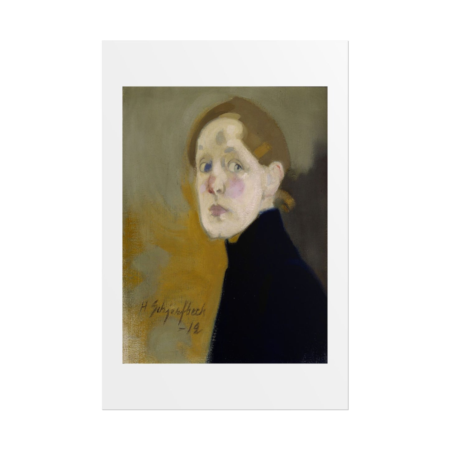 Selbstbildnis by Helena Schjerfbeck Wall Art Print
