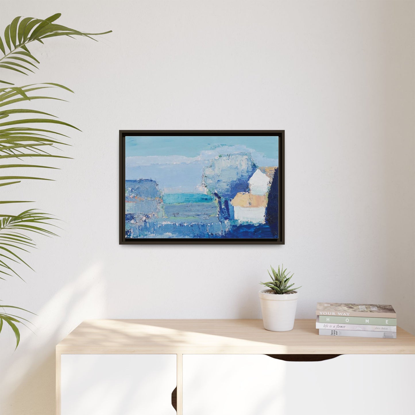 Paysage de Provence by Nicolas de Staël Framed Matte Canvas Seascape Wall Art Print